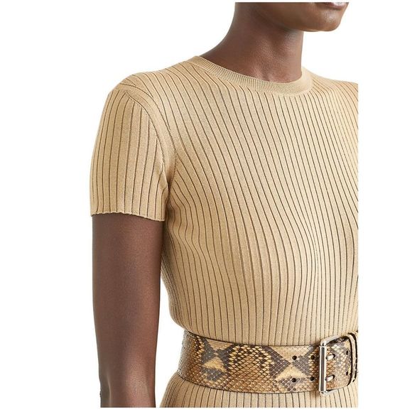 Ralph Lauren Collection Rib-Knit Wool & Silk Day Bodycon Dress - Picture 4 of 10